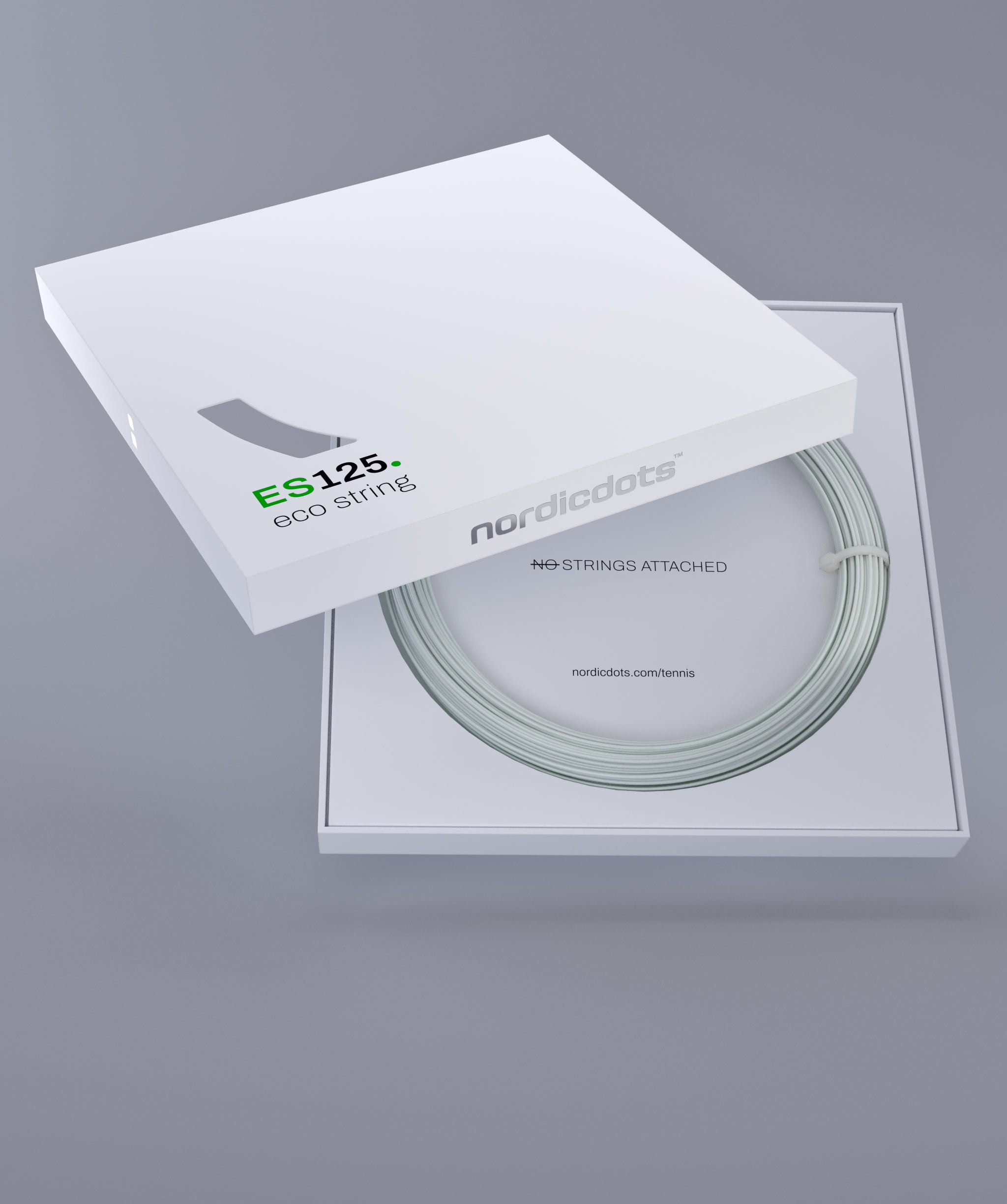 ES125. Eco String - Nordic White - 12m Set tennis strings nordicdots nordicdots.com