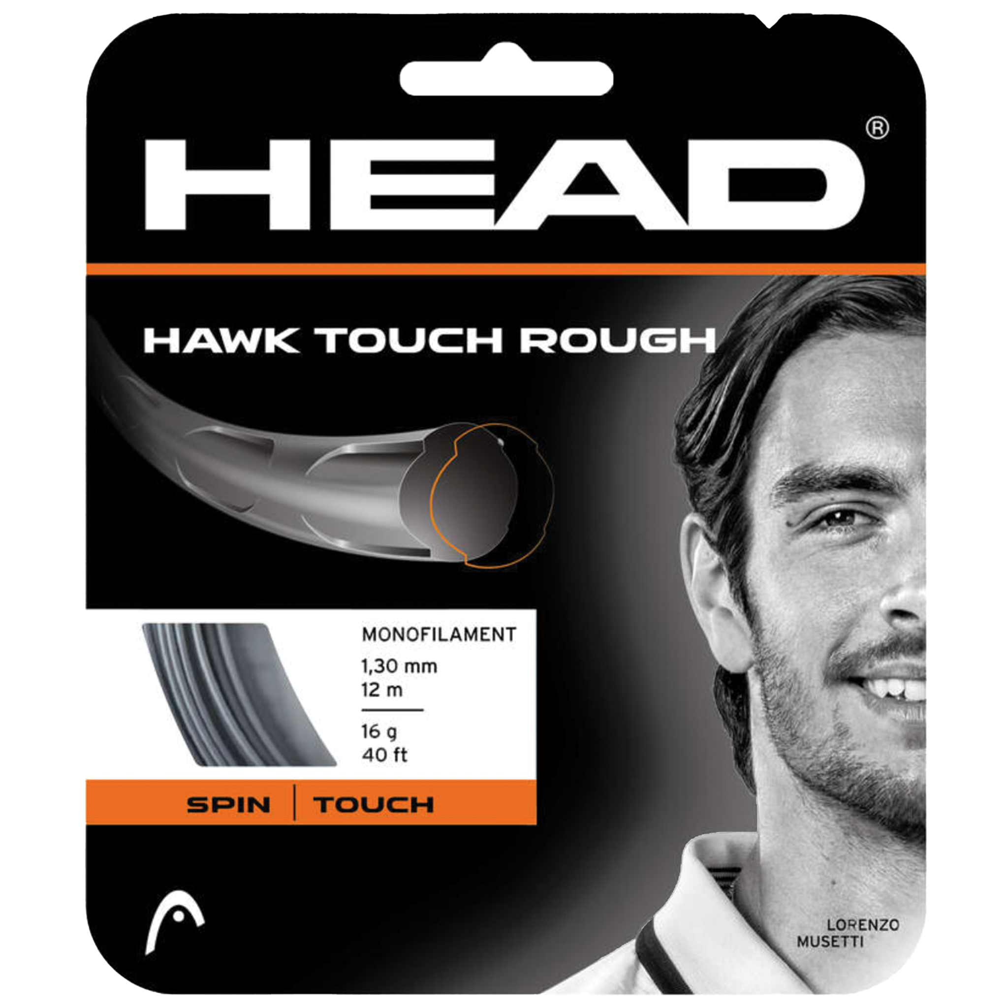 Head Hawk Touch Rough Black 12m