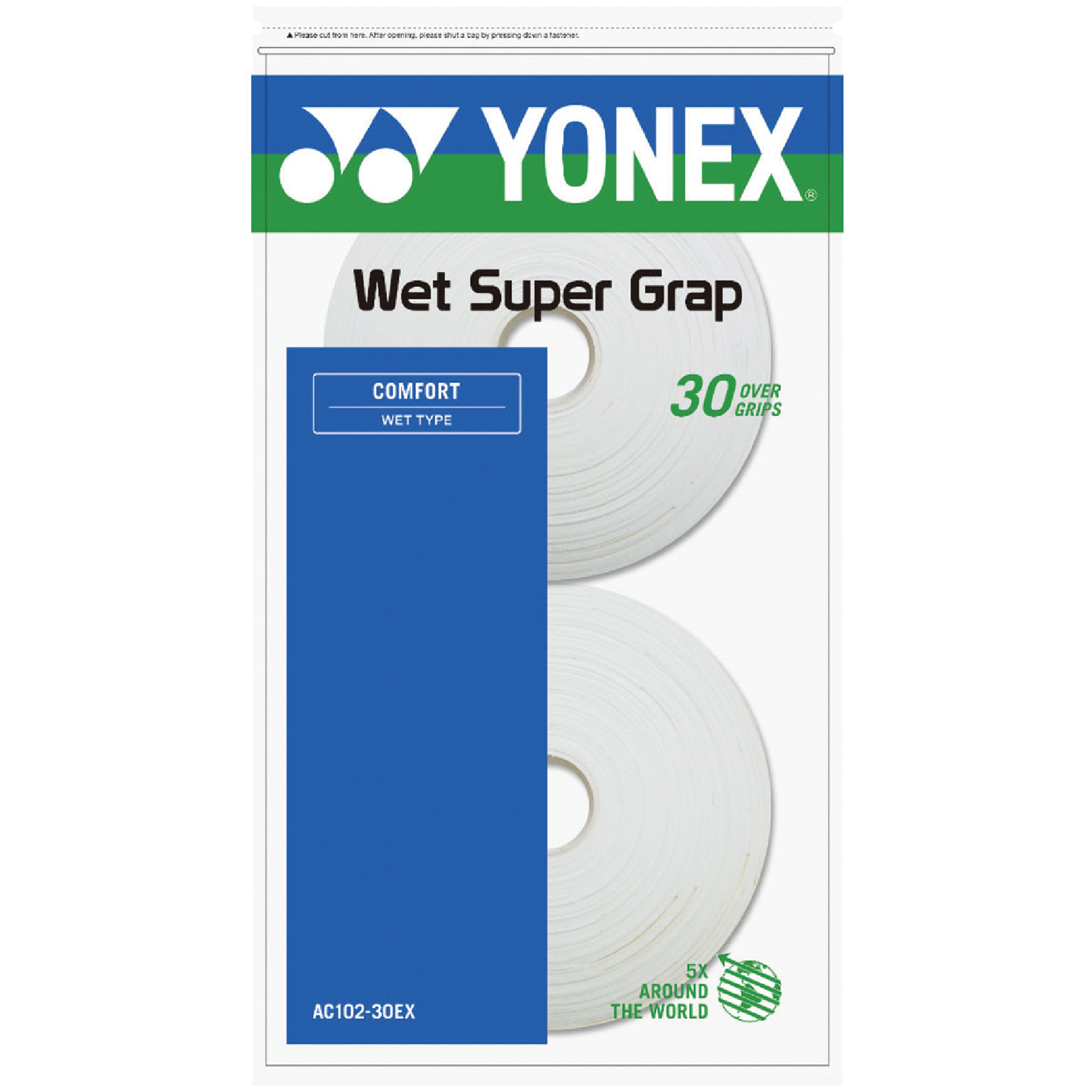 Yonex Wet Super Grap White (30 Pack)