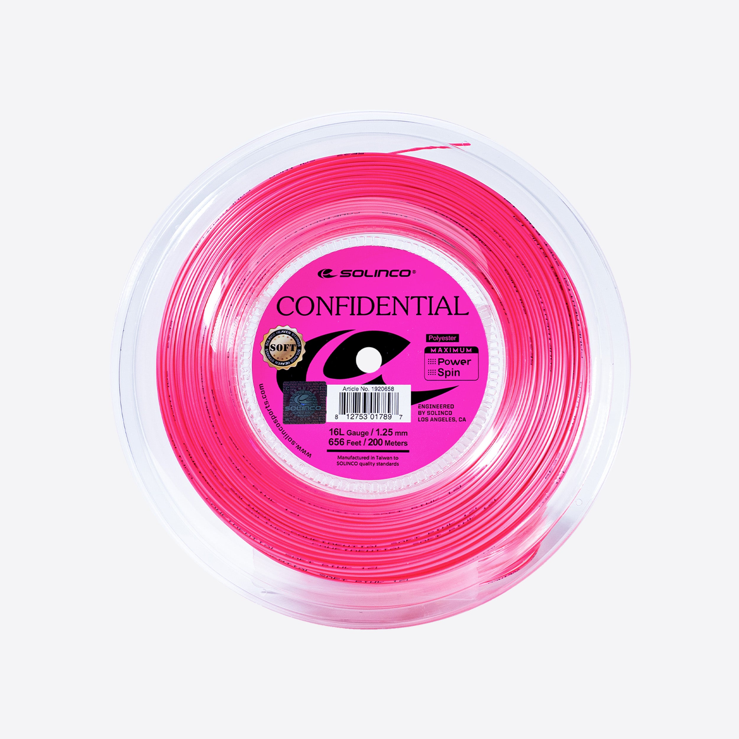 Solinco Confidential Soft Pink 200m Reel