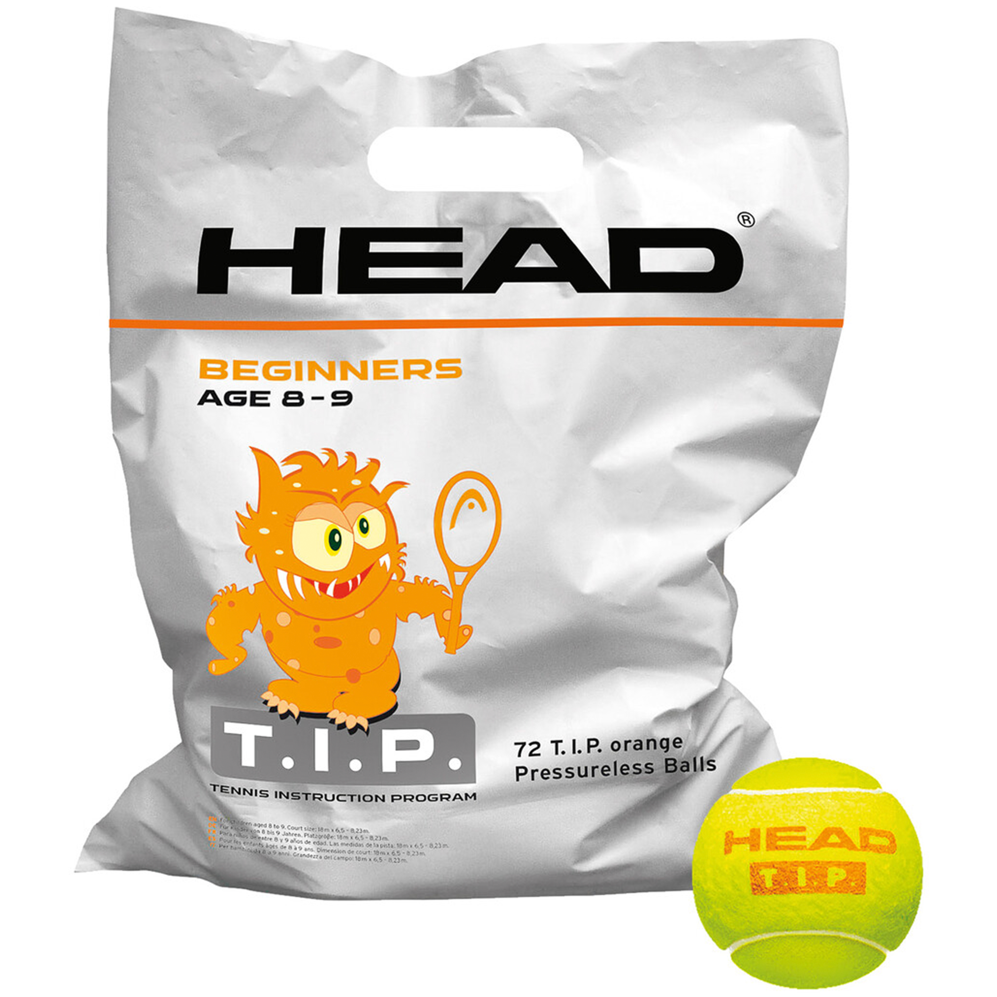 Head Stage 2 Orange Bag 72 Tennis Balls