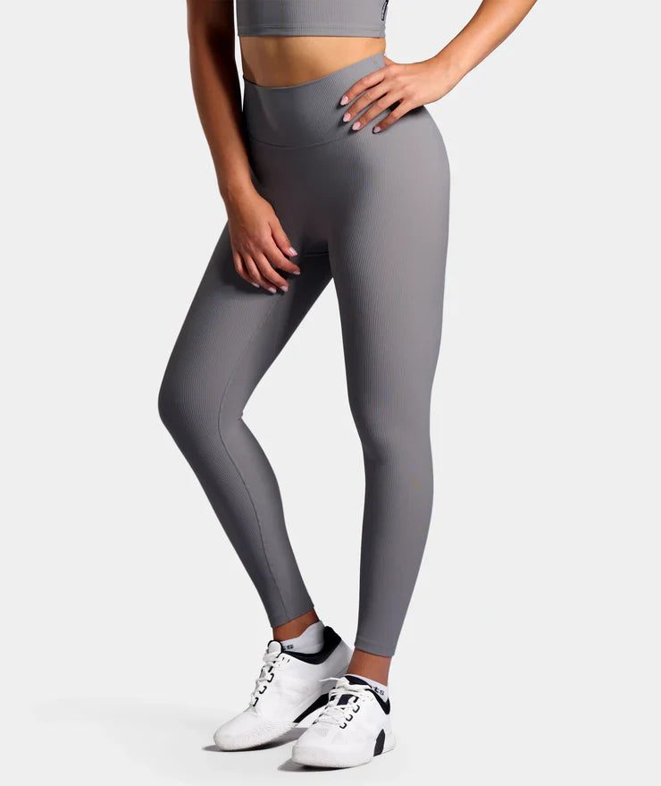 Rib Leggings in Steel Grey