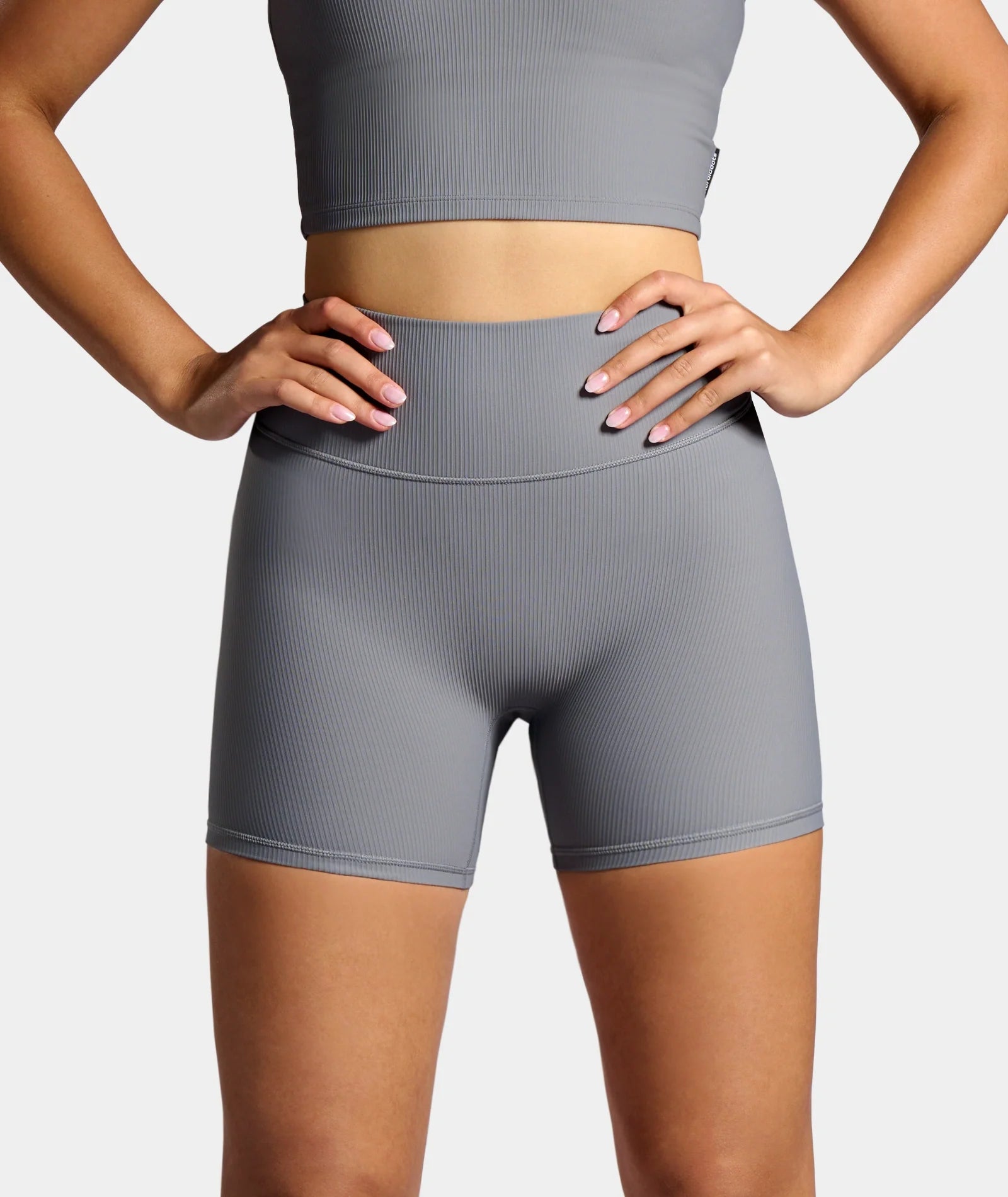 Rib Shorts Steel Grey