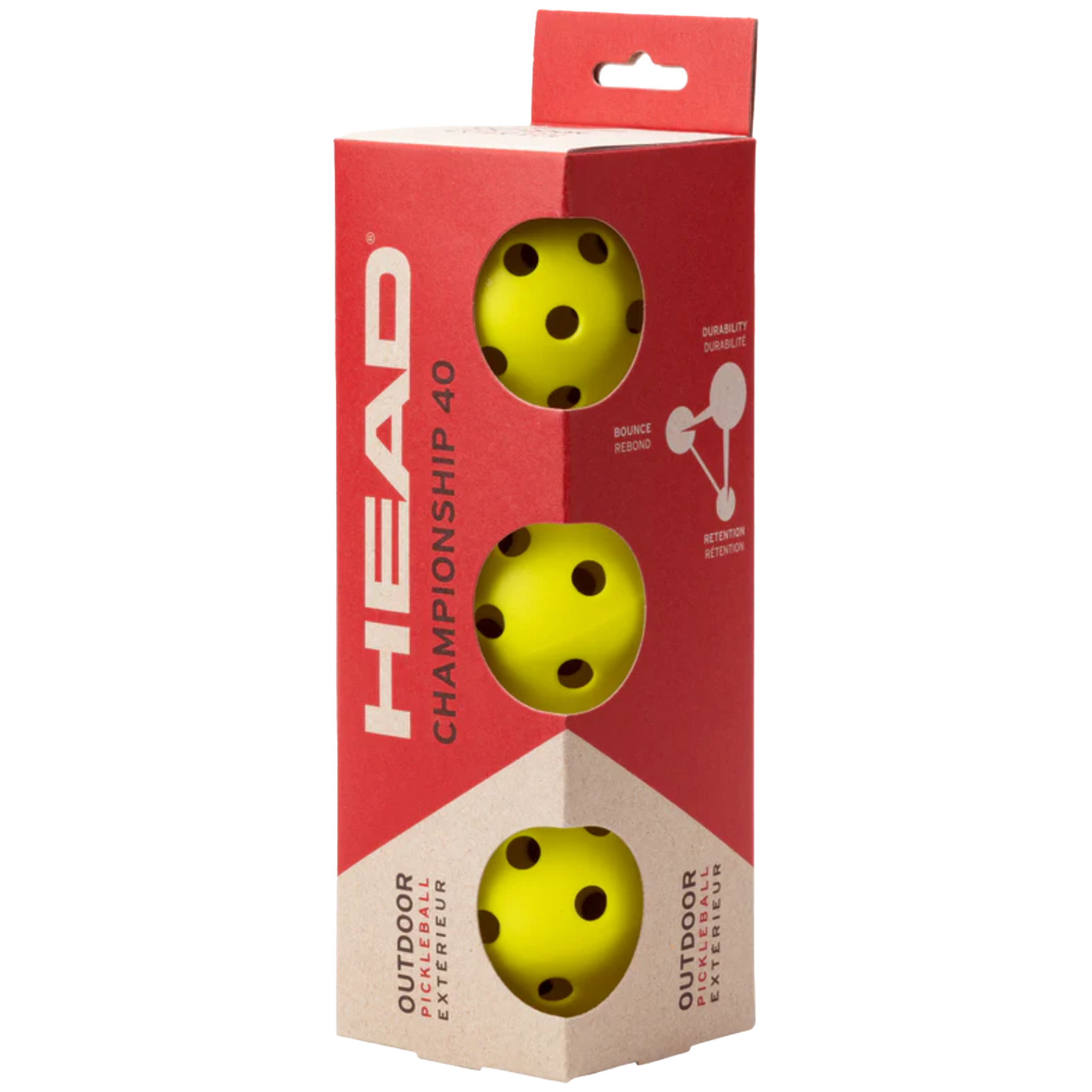 Head Championship 40 Pickleballs (3 Pack)