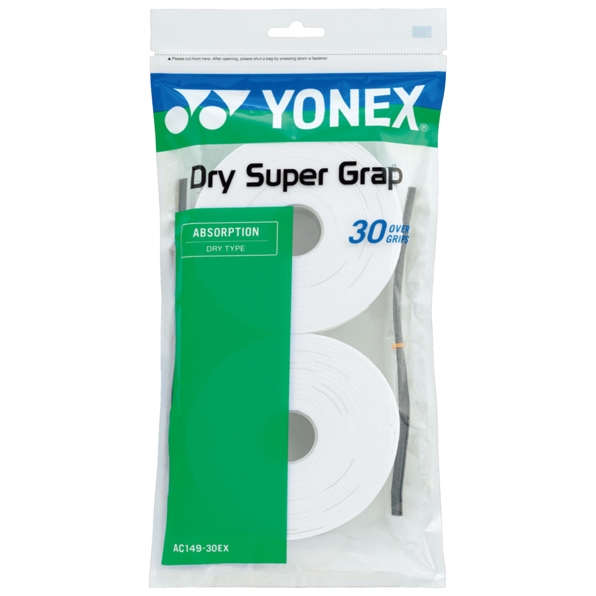 Yonex Dry Super Grap White (30 Pack)