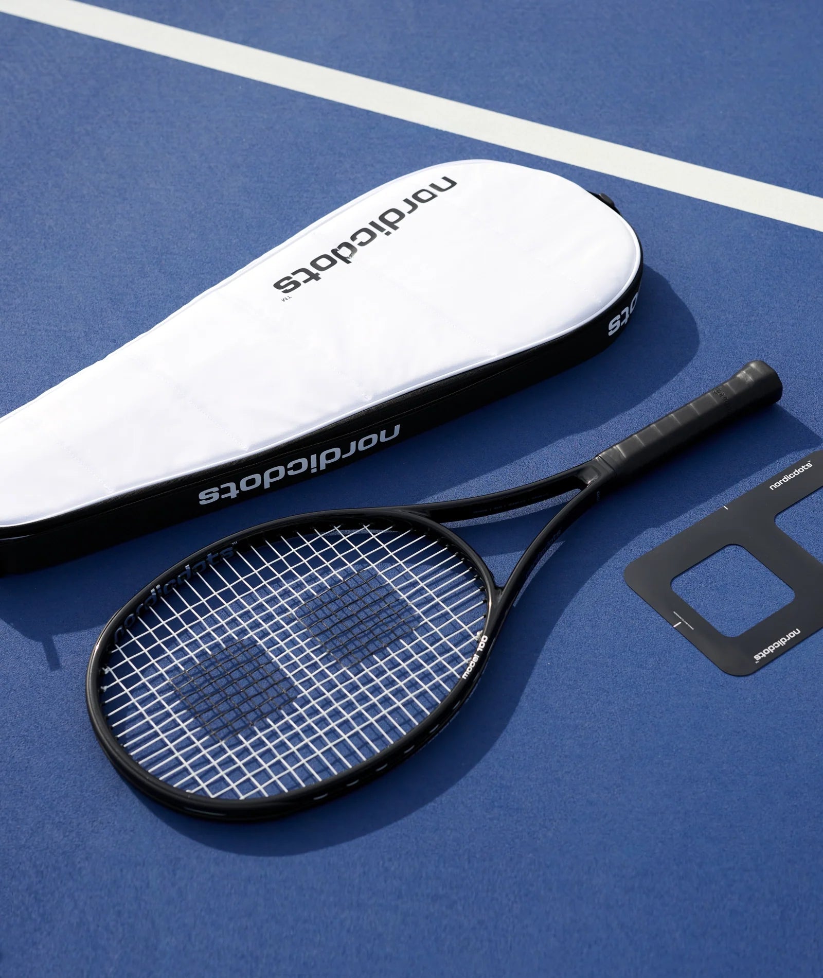 Nordicdots Tennis Racket Cover Bag - White